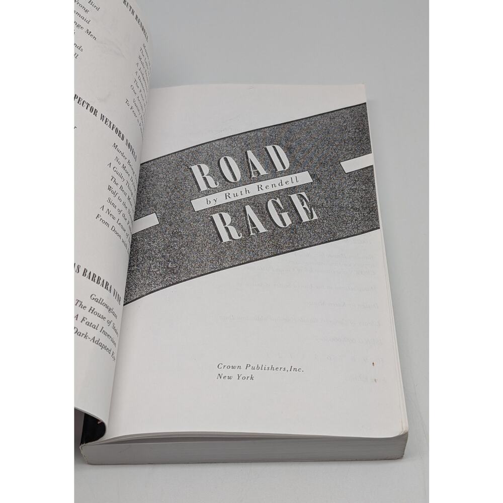 Road Rage by Ruth Rendell Uncorrected Proof First Edition Crown Publishing - Picture 4 of 12